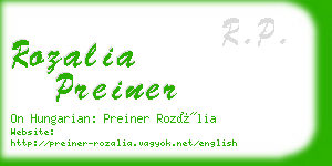 rozalia preiner business card